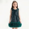 thumbnail image 2 of Toddler Girls Sequin Dress A-Line Sparkly Sleeveless Party Dresses for Girls Age 2 to 8 Y Kids Summer Clothes, 2 of 6