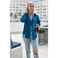 thumbnail image 4 of Womens Corduroy Shacket Jacket Shirt Oversized Button Down Shirts Long Sleeve Casual Tops and Outwear, 4 of 4