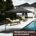 thumbnail image 5 of Pure Garden 10-Foot Offset Patio Umbrella with Crank and Base (Gray), 5 of 7