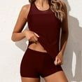 thumbnail image 4 of XIYON Women's Bikini Sets Women Tankini Swimsuit Tummy Control Top With Shorts Two Piece Bathing Suit Beach Vacation Clothes, 4 of 6