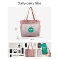 thumbnail image 6 of BAGSMART Crush Tote Bag for Women, 20L Puffer Work Tote with Zipper, Travel Essentials Quilted Nurse Hospital Bag, Dark Pink, 6 of 7