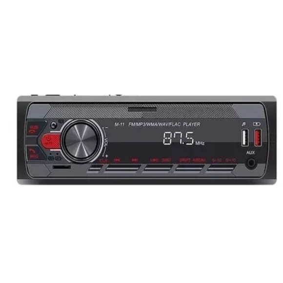Auto Estereo Bluetooth Mp3 Radio Manos Libres Aux Fm Sd Usb Negro