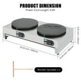 thumbnail image 2 of 16" Commercial Electric Crepe Maker, 1500W+1500W Double Plate Pancake Maker Griddle, Adjustable Temp Control 110V Electric Crepe Machine for Blintzes, Eggs, Bacon, 2 of 6