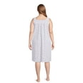 thumbnail image 6 of Aria Women's 100% Cotton Sleeveless 40" Nightgown, Sizes XS-5X, 6 of 6