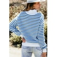 thumbnail image 3 of Redhotype Sky Blue Striped Zip Sweater: Effortless Chic - Sale Now!, 3 of 8