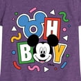thumbnail image 3 of Disney - Mickey Oh Boy 90s - Toddler & Youth Girls Short Sleeve Graphic T-Shirt, 3 of 5