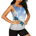 thumbnail image 2 of Fotbe Christmas Snowman In The Snow Blusas Sin Mangas para Mujer – Estilo Casual, Corte Suelto, Slim-Fit, Cuello Redondo Deportivo, Tops de Verano para Gimnasio y Yoga-Medium, 2 of 7