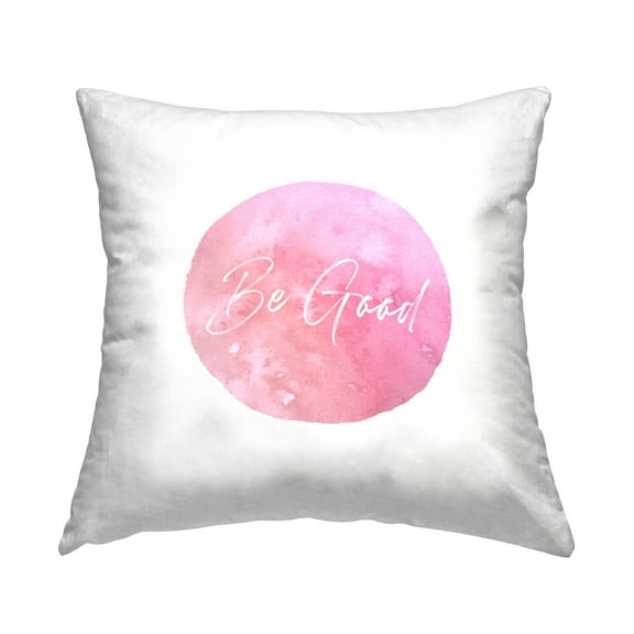 Stupell Industries Pastel Be Good Phrase Decorative Printed Throw Pillow, 18 x 18
