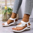 thumbnail image 6 of YOUYEDIAN Orthopedic Sandals for Women Summer Casual Arch Support Walking Shoes Comfy Slip on Non Slip Open Toe Slippers, 6 of 7