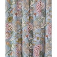thumbnail image 2 of Levtex Home - Angelica - Drape Panel/Curtain (55x84in.) with Rod Pocket - Floral - Aqua Taupe Green Blue Orange Pink Grey - 55x84in. - Set of 2 - Cotton, 2 of 3
