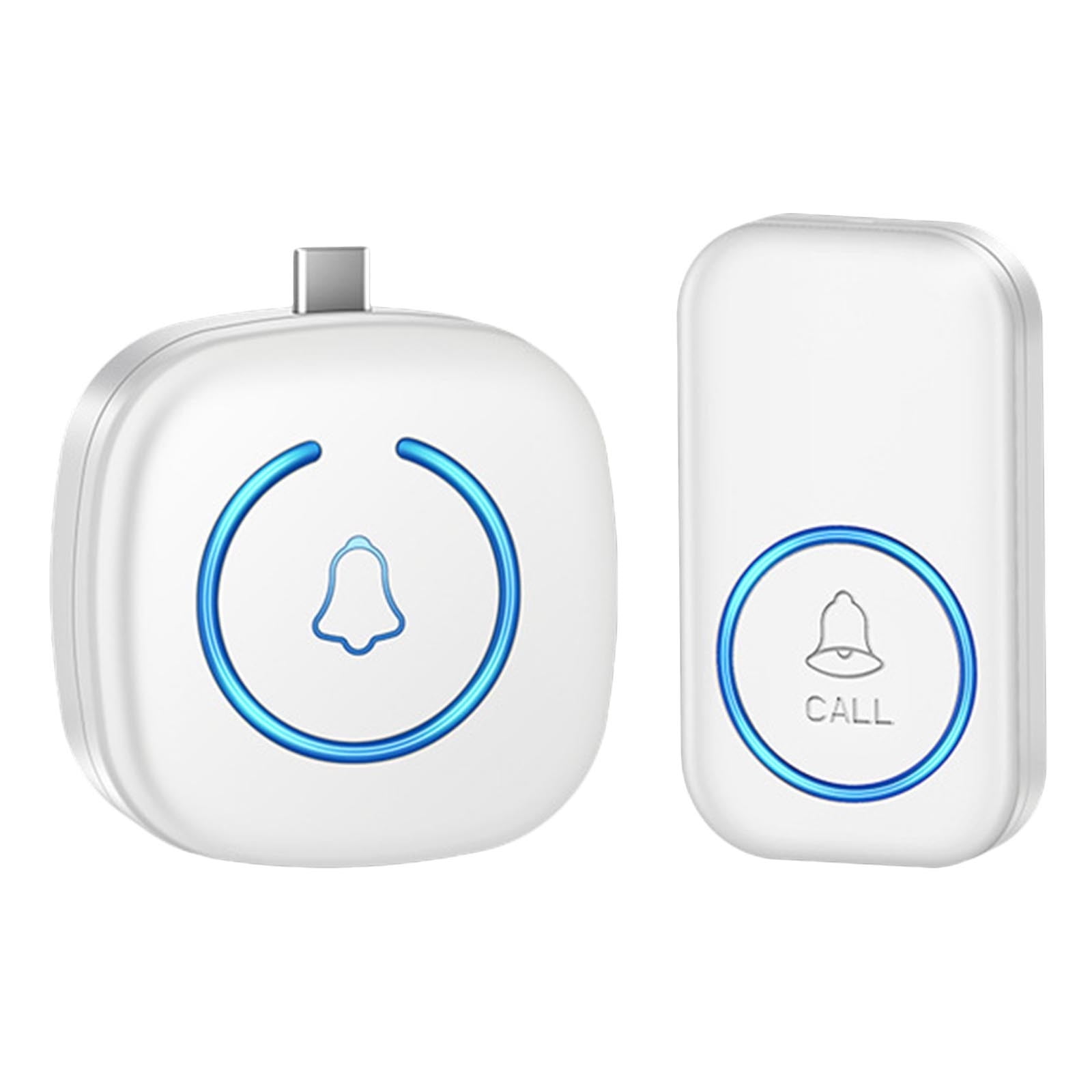 Wireless Doorbell – Waterproof Door Bells & Chimes Wireless Kit 60 Door Bell Chimes 5 Volume Levels with LED Wireless Doorbells