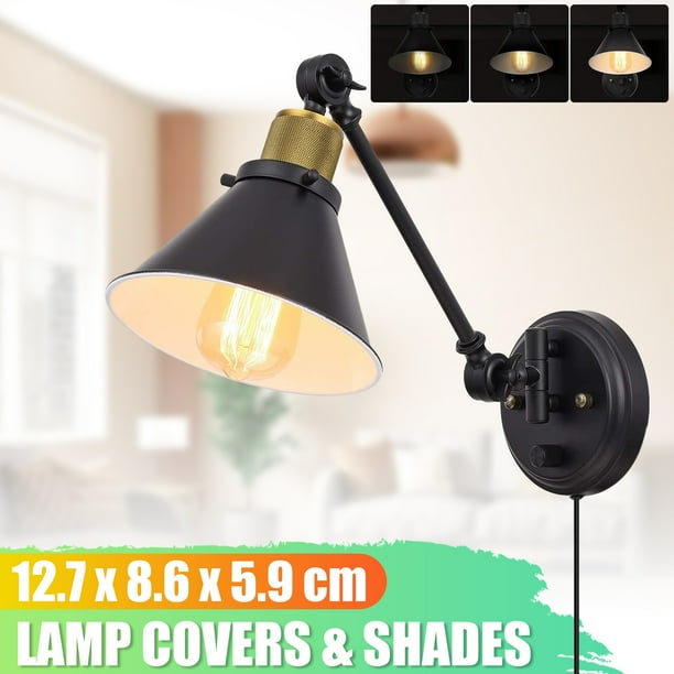 270 Adjustable Swing Arm Wall Light Retro Lamp Cover With On Off Switch Hardwired Plug In Sconces Lighting Bulb Not Included Com Adjustable Swing Arm Wall Light Retro, Swing Arm Wall Sconce Hardwired