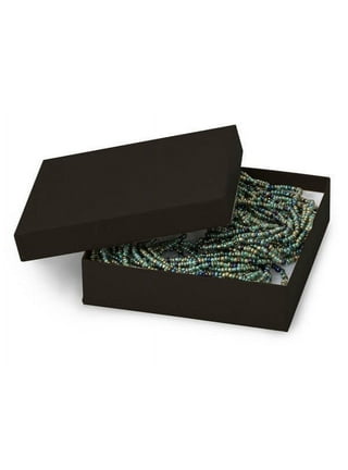 6 Pack, Black Matte Jewelry Gift Boxes, 7x5x1.25, Fiber Fill for