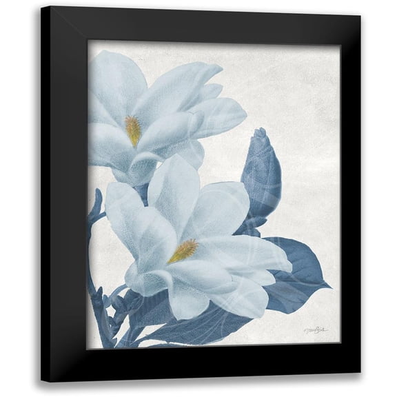 Diane Stimson 12x14 Black Modern Wood Framed Wall Art Titled - Magnolia Blues 1