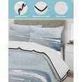 thumbnail image 4 of Blue Coastal Queen Size Down Alternative Comforter, Lightweight Comforter Quilt Bedding Set with Pillow Shams Seaside Summer Beach Nautical All Seasons Bed Comforter Duvet Insert 90"x96", 4 of 7