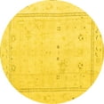 thumbnail image 1 of Ahgly Company Indoor Round Oriental Yellow Traditional Area Rugs, 8' Round, 1 of 4