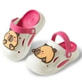 thumbnail image 3 of Tfken Sandals For Kids Girls Boys Beach Capybara Print Size 3-4 Years Swivel Ankle Strap Eva Resistant Hot Pink Toddler Slippers, 3 of 3