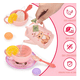 thumbnail image 3 of 44 Piezas Juego de Te para Niñas Juguete De Postre Fiestas Té Comida De Cocina Xtellar rosa, 3 of 4