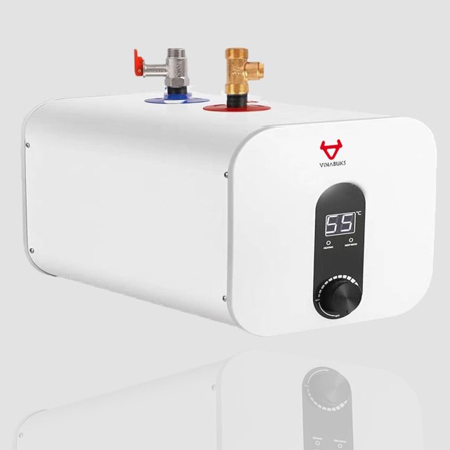 Chauffe-eau Électrique Intelligent 3,3 Gallons Point d'Utilisation Chauffe-Eau 120V Prise US Sécurité Chaudière Laver sous Évier (15L)
