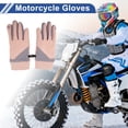thumbnail image 2 of Guantes de motocicleta de felpa para exteriores de dedo completo para mujeres, rosa gris, talla única, 2 of 7
