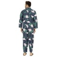 thumbnail image 4 of Inkmeso Printed Pajama Sets For Men's Button Up Classic Sleepwear Lightweight Cotton Nightwear, 4 of 8