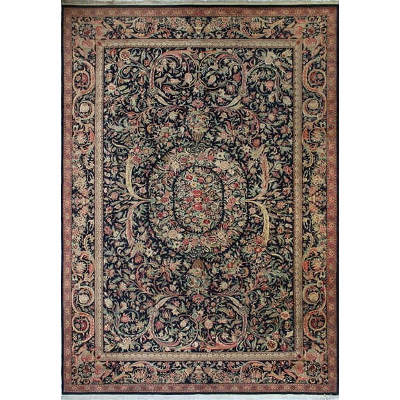Wali Kala Bagh Blue/Pink Rug, 12'0" x 18'0"