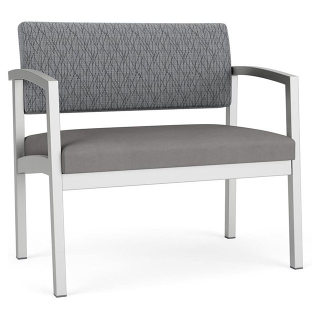 Chaise Bariatrique d'Attente de Réception en Acier Lenox / Acier Argenté / Gris / Gris