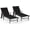 Black, variant on Aluminum Outdoor Chaise Lounge Chair with Wheels, 5-Position Poolside Lounger