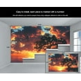 thumbnail image 4 of Sunset Landscape Wall Mural - Big Tree Wall Murals, Tree Silhouette Hd Photo For Living Room Bedroom, Sunset Mural 79"W x 55"H (Not Peel and Stick), 4 of 6