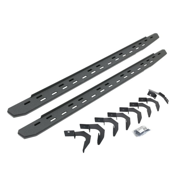 Go Rhino 69623580ST RB30 Slim Line Running Boards with Mounting Bracket Kit For Chevrolet 15-24 Colorado, GMC 15-24 Canyon (Crew Cab Pickup)