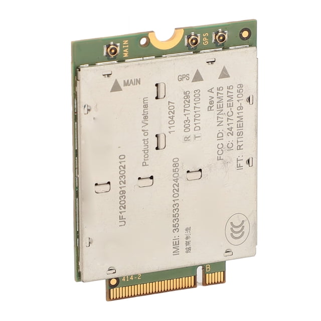 Tarjeta de Red 4G LTE, inalámbrico EM7565 1104207 Receptor GNSS Integier PCI Express M.2 CAT 12 Módulo 4G para laptop para laptop