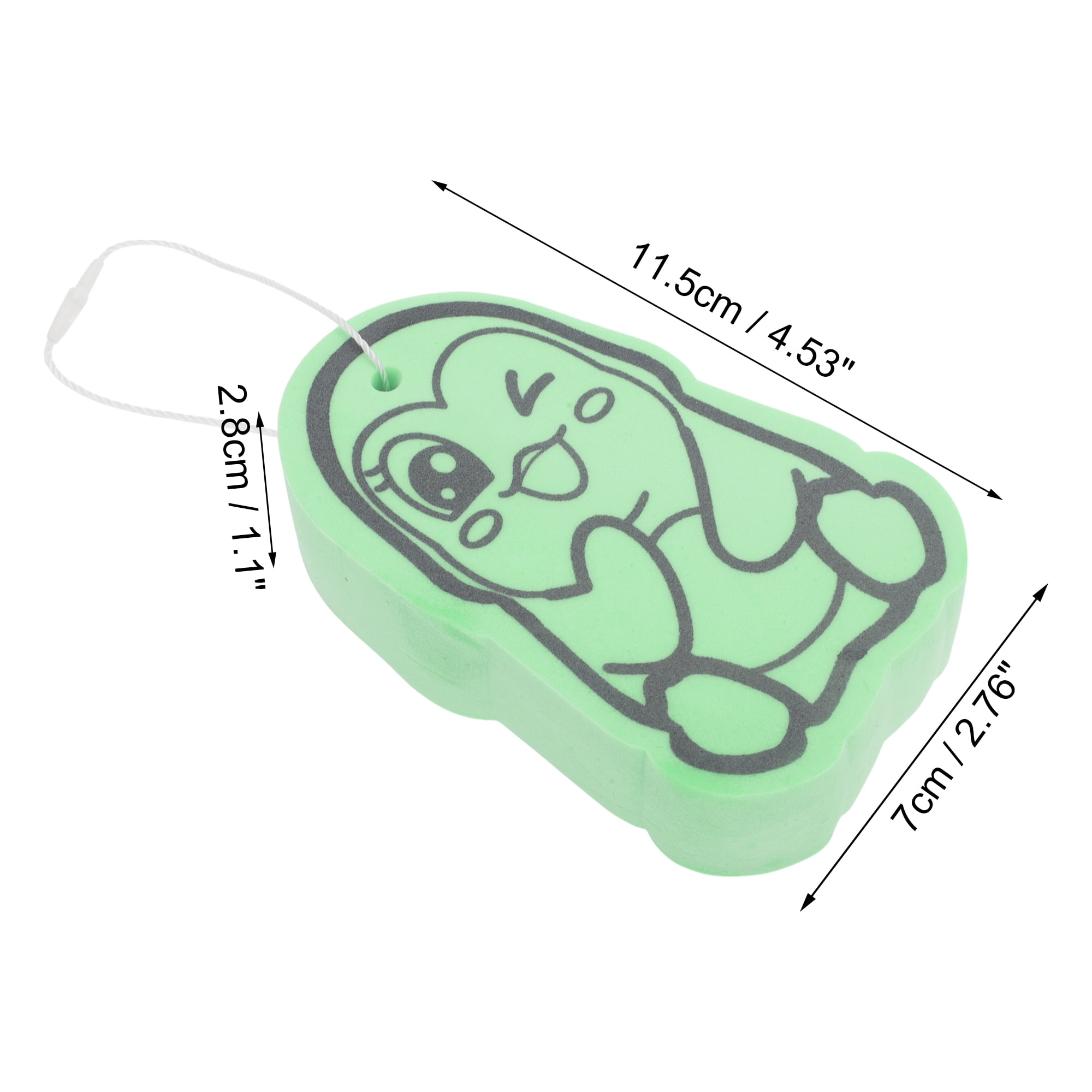 Unique Bargains Penguins Pattern Bath Sponge Body Scrubber 1 Pc Cyan