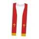 thumbnail image 2 of Estola de misa para clérigos, estola clásica de graduación para hombres, mujeres, bodas, adultos, Rojo Blanco, 2 of 9