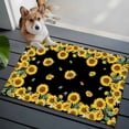 thumbnail image 4 of Bathroom Rugs 2x3 Ft, Sunflower Black Non Slip Area Rugs for Kitchen Bedroom Entryway, Watercolor Floral Vintage Farmhouse Washable Carpet Runner Rug Floor Mats for Bedroom Home Decor, 4 of 9