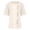 Beige, variant on Patlollav Womens Summer Casual Solid Color Round Neck Short Sleeve Tops Buttons Blouses