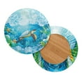 thumbnail image 2 of ZIATUBLE Ocean Turtle Stool Seat Covers Cushion Foldable Bar Stool Cover Slipcovers 13-15 Inch Kitchen Bar Stool Chair Seat Cover 2 Pieces Easy to Install Circle Stool Seat Covers, 2 of 6