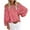 Pink, variant on IROINNID Women Lantern Sleeve Off Shoulder Tops Printed Casual Pullover Vacation Relaxed Fit Shirts,Pink