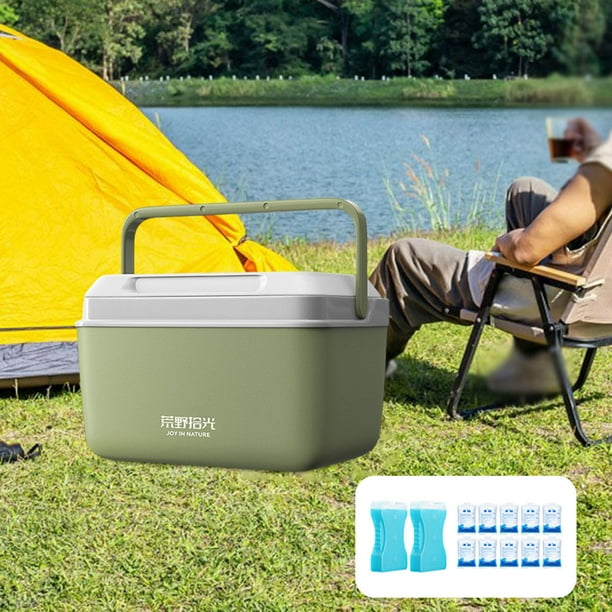 Hielera pequeña con aislamiento, versátil y práctica, ideal para acampar, organizar el almacenamiento al aire libre, playa, casa, picnic. 8 litros