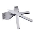 thumbnail image 1 of Youkk DIY Leather Tools Set Stainless Steel 2/5/10 Prong Flat Leather Chisel Hole Piercing Punching Tool Kit, 1 of 9