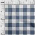 thumbnail image 1 of oneOone Polyester Lycra Dark Dusty Blue Fabric Gingham Check Craft Projects Decor Fabric Printed By The Yard 56 Inches Wide, 1 of 4