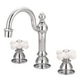 thumbnail image 2 of Water Creation 8.25" Cross Handles Brass Faucet in Silver and Chrome, 2 of 6