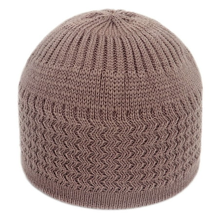 

Dadaria Womens Hats Unisex Fashion Keep Warm Winter Hats Knitted Wool Hemming Hat Brown Women Men