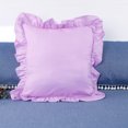 thumbnail image 3 of Ruffle Decorative Throw Pillow Cover, Soft Cushion Case for Sofa & Bedroom Decor, Modern Solid Color Ruffled Edge Pillow Cover, Multiple Colors, Pillow Cover Only, 3 of 9