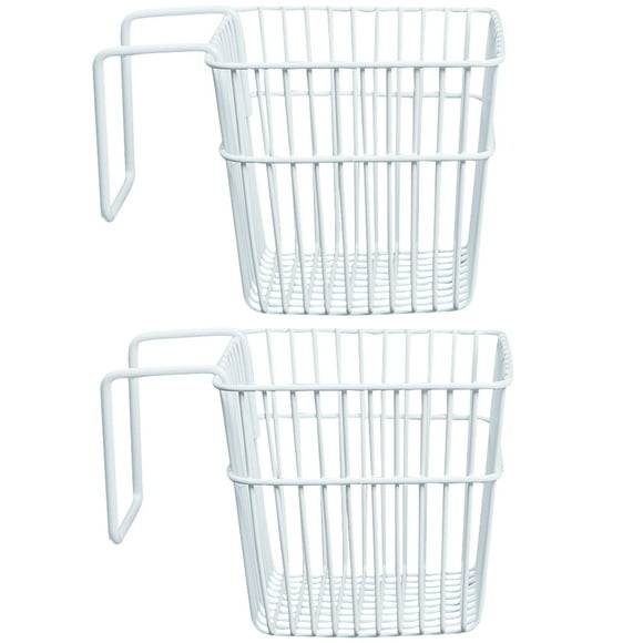 2 cestas colgantes para baño, sin perforaciones, para artículos diversos.
