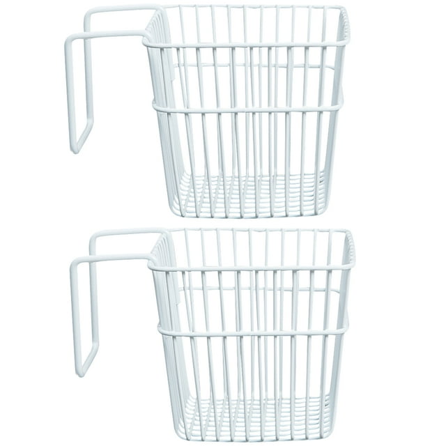 ColoMX Canasta de almacenamiento colgante de 2 piezas Canasta de almacenamiento de baño Canasta de artículos diversos sin perforaciones