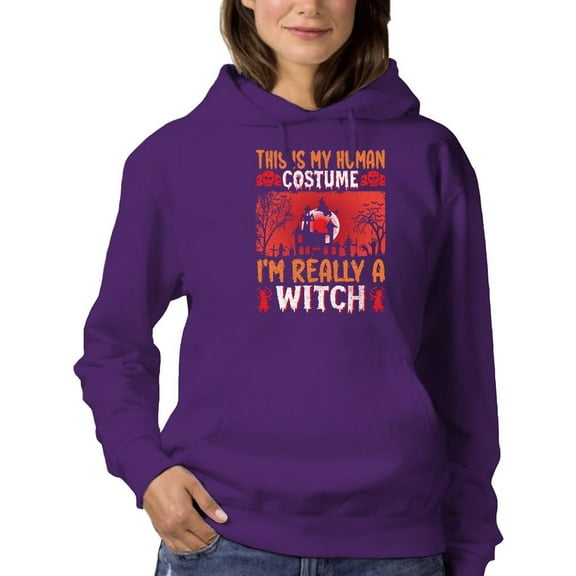 I'm Really A Witch Hoodie Women -Image by Shutterstock, Female Medium
