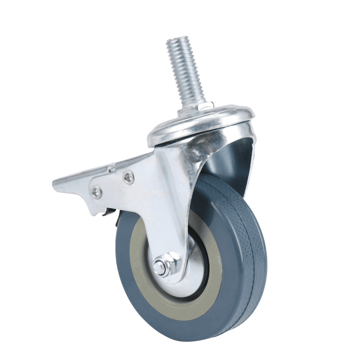 Heavy Duty 75mm Swivel Castor with Brake Trolley Casters Wheels for Furniture, Set of 20