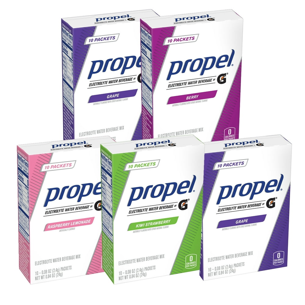 (50 Packets) Propel Drink Mix with Electrolytes & Vitamins, Variety