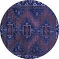 thumbnail image 1 of Ahgly Company Indoor Round Persian Blue Traditional Area Rugs, 4' Round, 1 of 4