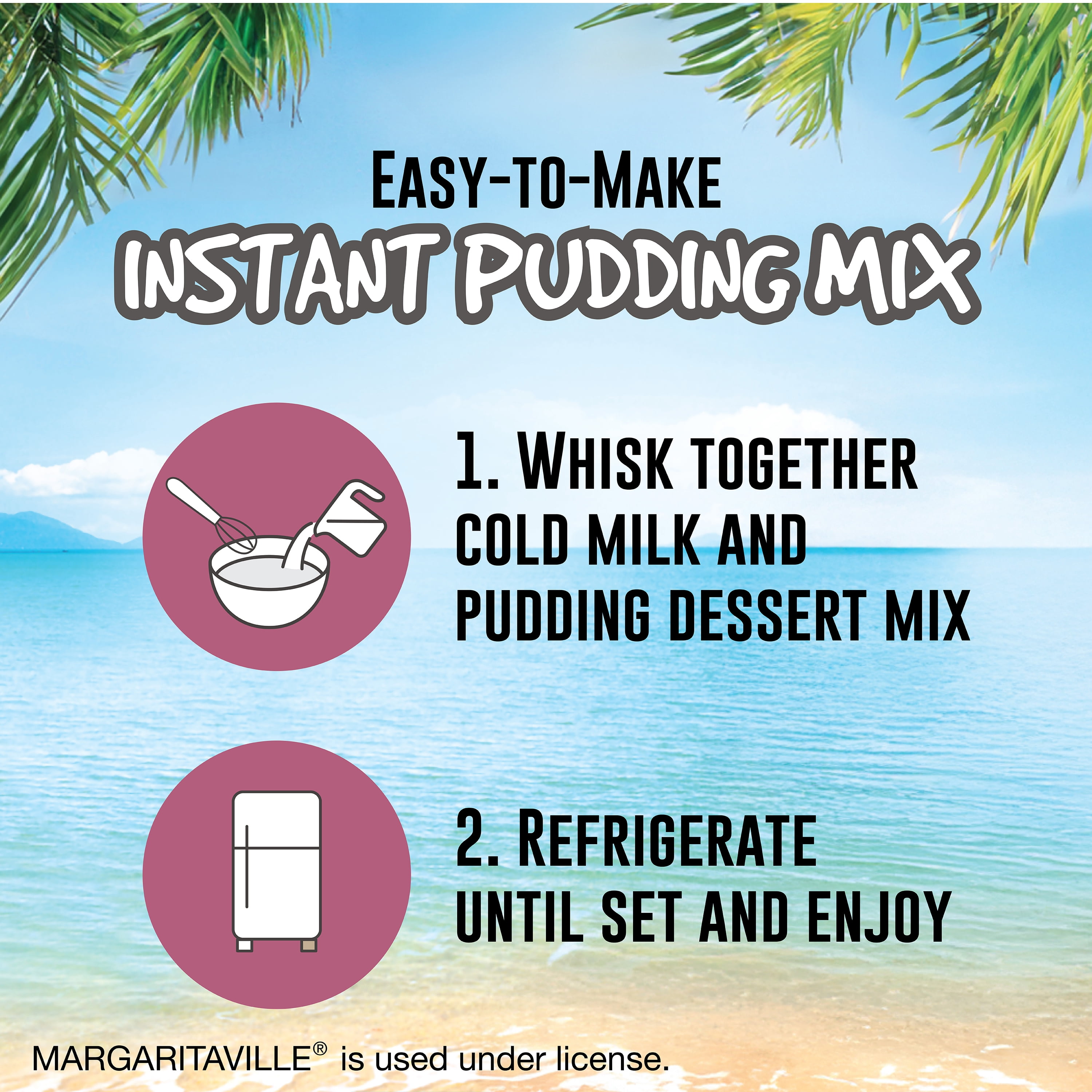 (6 pack) Margaritaville Coconut Key Lime Sugar Free Instant Pudding Mix and Pie Filling, 4 Servings, 1.70 oz Box